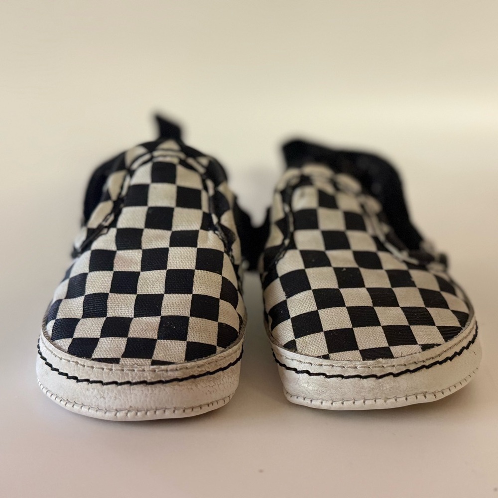 Vans Kids Black and White Checkered Sneakers